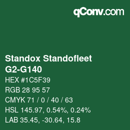 Color code: Standox Standofleet - G2-G140 | qconv.com