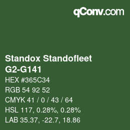 Color code: Standox Standofleet - G2-G141 | qconv.com