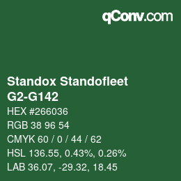 Color code: Standox Standofleet - G2-G142 | qconv.com