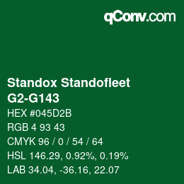 Color code: Standox Standofleet - G2-G143 | qconv.com