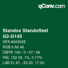 Código de color: Standox Standofleet - G2-G145 | qconv.com