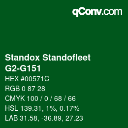 Color code: Standox Standofleet - G2-G151 | qconv.com