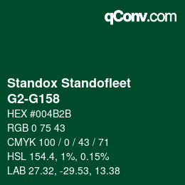 Color code: Standox Standofleet - G2-G158 | qconv.com