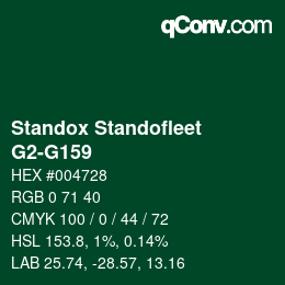 Color code: Standox Standofleet - G2-G159 | qconv.com