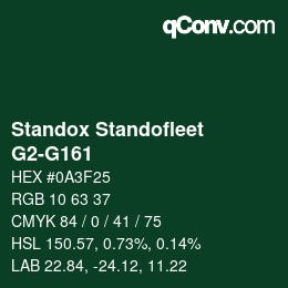 Color code: Standox Standofleet - G2-G161 | qconv.com