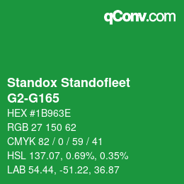 Código de color: Standox Standofleet - G2-G165 | qconv.com
