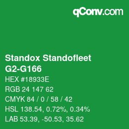 Código de color: Standox Standofleet - G2-G166 | qconv.com