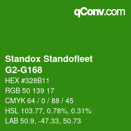 Farbcode: Standox Standofleet - G2-G168 | qconv.com