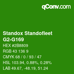 Código de color: Standox Standofleet - G2-G169 | qconv.com