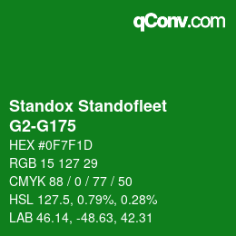 Código de color: Standox Standofleet - G2-G175 | qconv.com