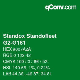 Color code: Standox Standofleet - G2-G181 | qconv.com