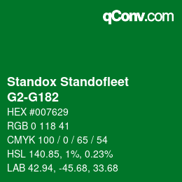 Color code: Standox Standofleet - G2-G182 | qconv.com