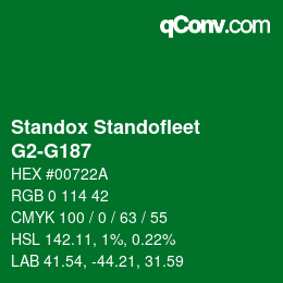 Color code: Standox Standofleet - G2-G187 | qconv.com