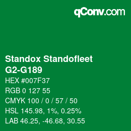 Color code: Standox Standofleet - G2-G189 | qconv.com