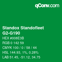 Código de color: Standox Standofleet - G2-G190 | qconv.com