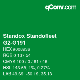 Color code: Standox Standofleet - G2-G191 | qconv.com