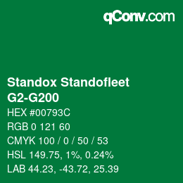 カラーコード: Standox Standofleet - G2-G200 | qconv.com