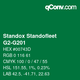 Color code: Standox Standofleet - G2-G201 | qconv.com