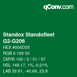 Color code: Standox Standofleet - G2-G206 | qconv.com