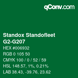 Código de color: Standox Standofleet - G2-G207 | qconv.com