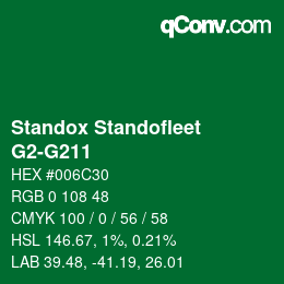 Código de color: Standox Standofleet - G2-G211 | qconv.com