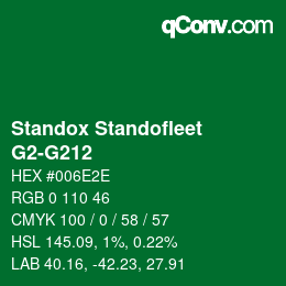 Color code: Standox Standofleet - G2-G212 | qconv.com