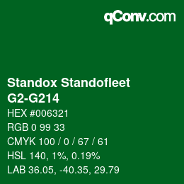 Color code: Standox Standofleet - G2-G214 | qconv.com