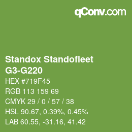 Farbcode: Standox Standofleet - G3-G220 | qconv.com