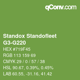 Color code: Standox Standofleet - G3-G220 | qconv.com