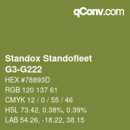 Código de color: Standox Standofleet - G3-G222 | qconv.com