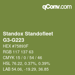 Code couleur: Standox Standofleet - G3-G223 | qconv.com