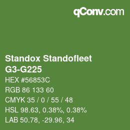 Farbcode: Standox Standofleet - G3-G225 | qconv.com