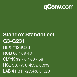 Color code: Standox Standofleet - G3-G231 | qconv.com