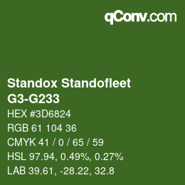 Color code: Standox Standofleet - G3-G233 | qconv.com