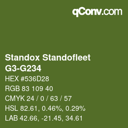 Color code: Standox Standofleet - G3-G234 | qconv.com