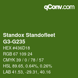 Color code: Standox Standofleet - G3-G235 | qconv.com