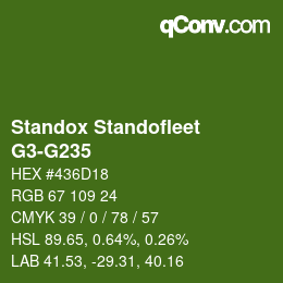 Código de color: Standox Standofleet - G3-G235 | qconv.com