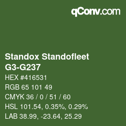 Código de color: Standox Standofleet - G3-G237 | qconv.com