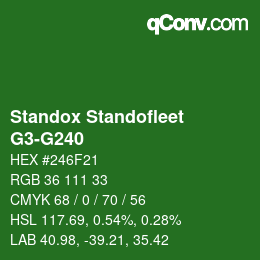 Color code: Standox Standofleet - G3-G240 | qconv.com