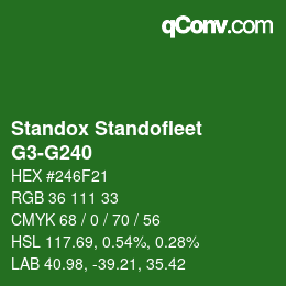 Code couleur: Standox Standofleet - G3-G240 | qconv.com