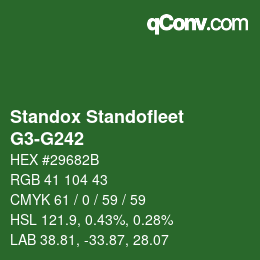 Color code: Standox Standofleet - G3-G242 | qconv.com