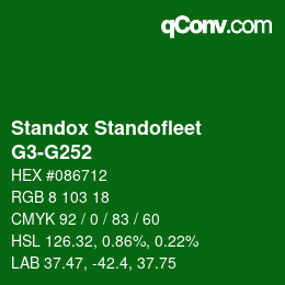 Color code: Standox Standofleet - G3-G252 | qconv.com