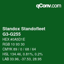 Color code: Standox Standofleet - G3-G255 | qconv.com