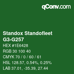 Color code: Standox Standofleet - G3-G257 | qconv.com