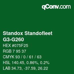 Code couleur: Standox Standofleet - G3-G260 | qconv.com