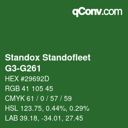 Color code: Standox Standofleet - G3-G261 | qconv.com