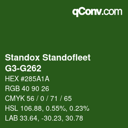 Color code: Standox Standofleet - G3-G262 | qconv.com