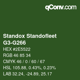 カラーコード: Standox Standofleet - G3-G266 | qconv.com