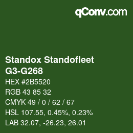 Código de color: Standox Standofleet - G3-G268 | qconv.com