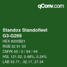 Código de color: Standox Standofleet - G3-G269 | qconv.com